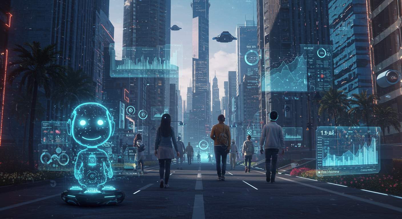 Future potential of 11.ai, voice-first AI assistant, task management represented visually