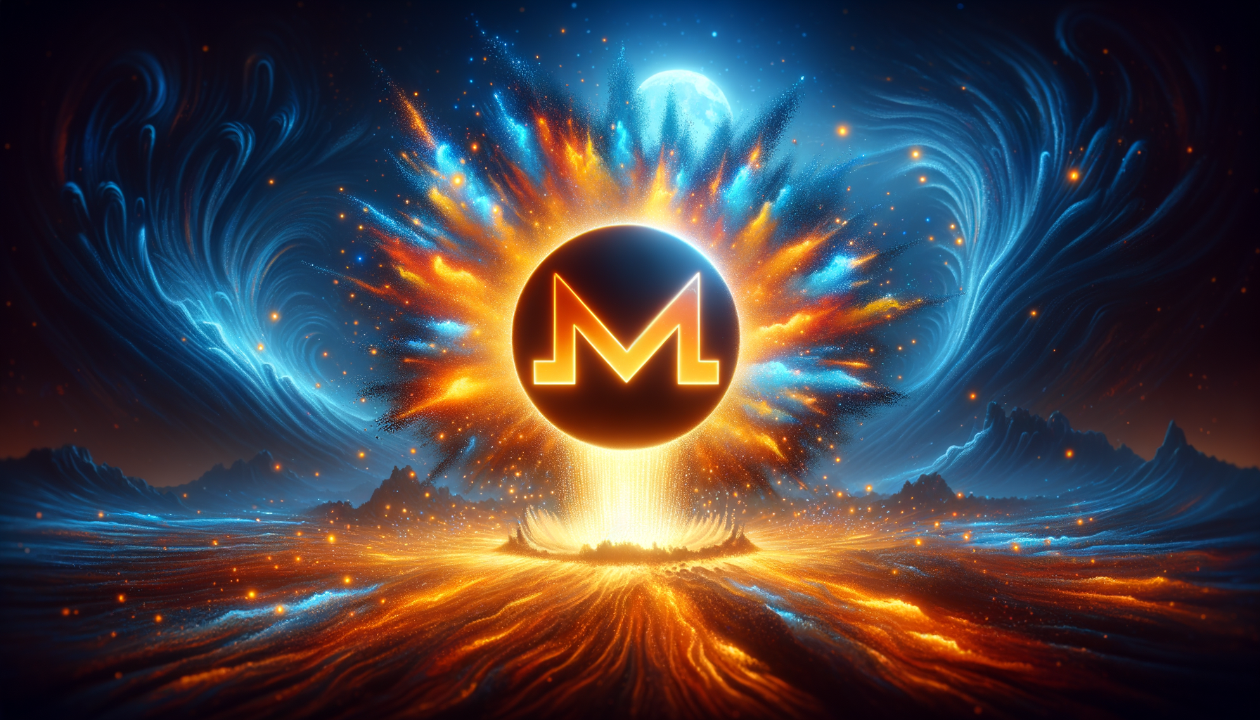 Eye-catching visual of Monero XMR and cryptocurrency vibes