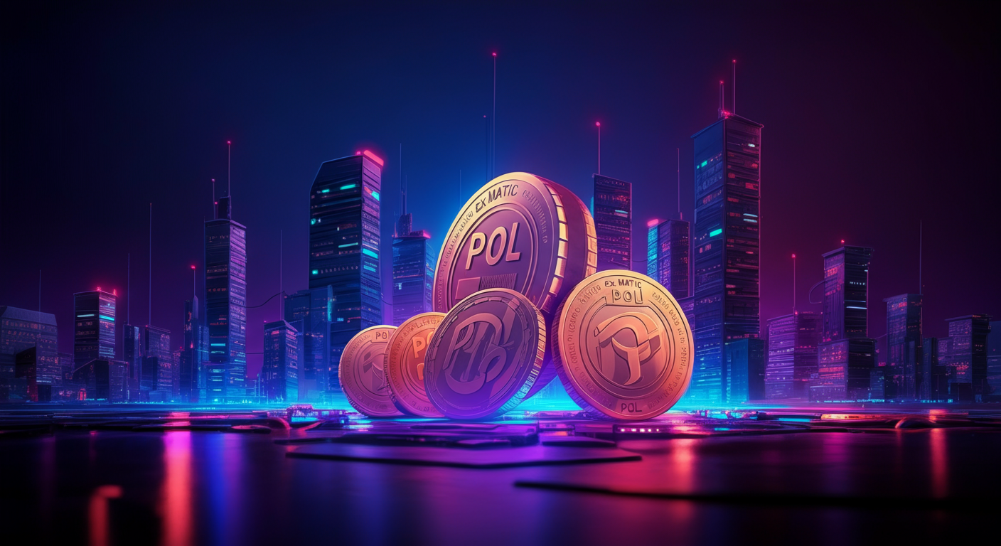 Eye-catching visual of POL (ex-MATIC) POL and cryptocurrency vibes