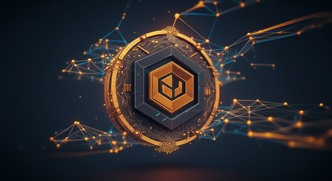 POL (ex-MATIC) POL technology and blockchain network illustration