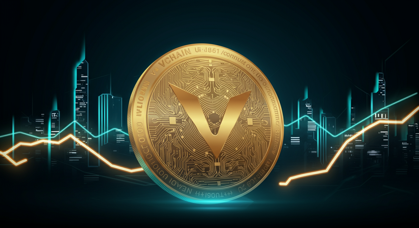 Eye-catching visual of VeChain VET and cryptocurrency vibes