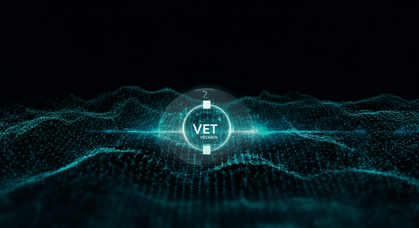 VeChain VET technology and blockchain network illustration