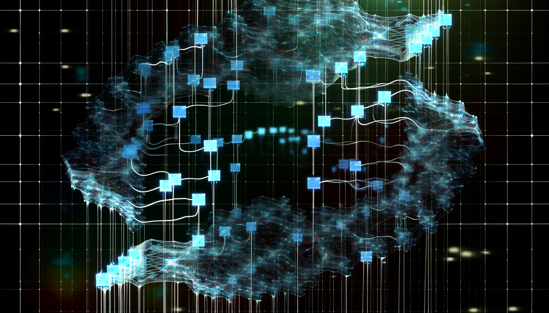 Wrapped eETH WEETH technology and blockchain network illustration