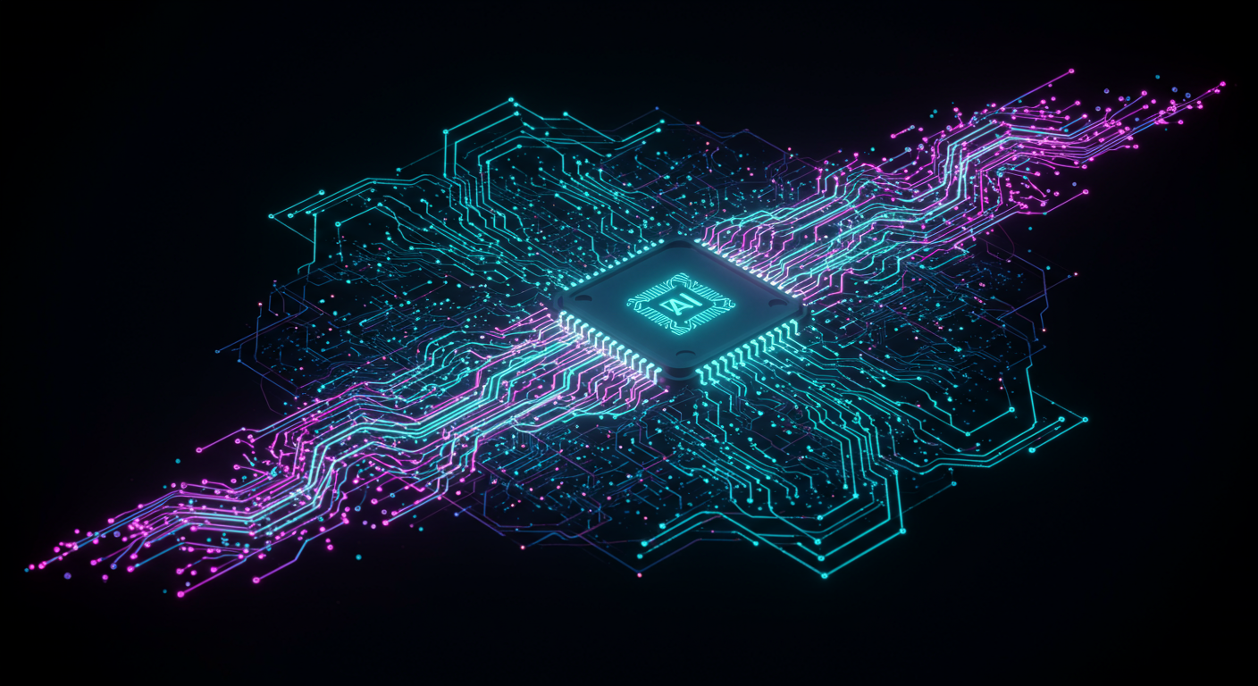 Gemini Liveの将来的な成長と、AIと人々が共存する未来のイメージ