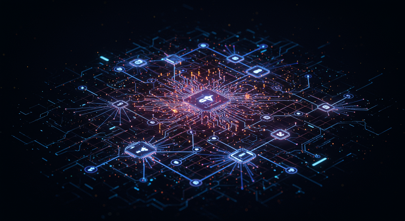 Future potential of AI agents, customer experience, generative AI represented visually