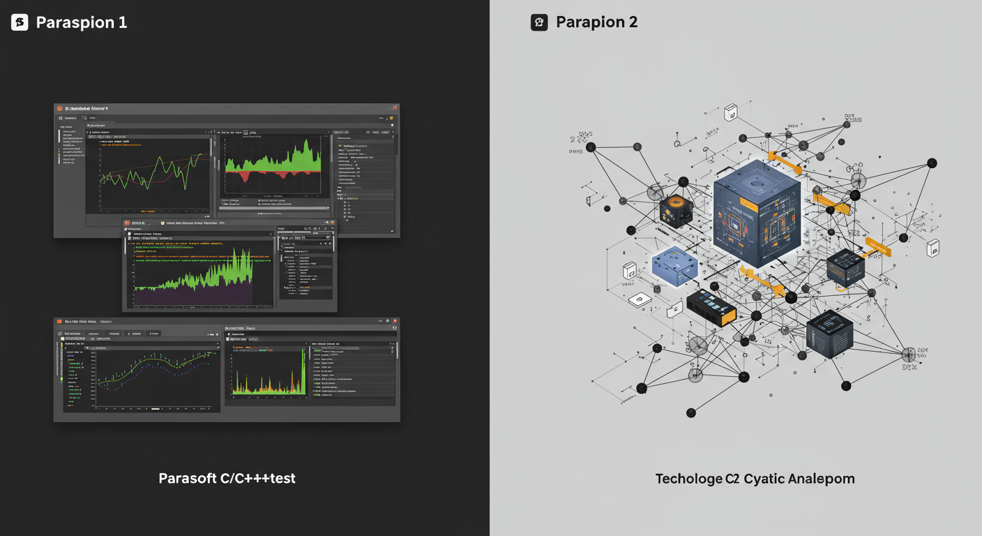 Parasoft C/C++test, C++, static analysis AI technology illustration