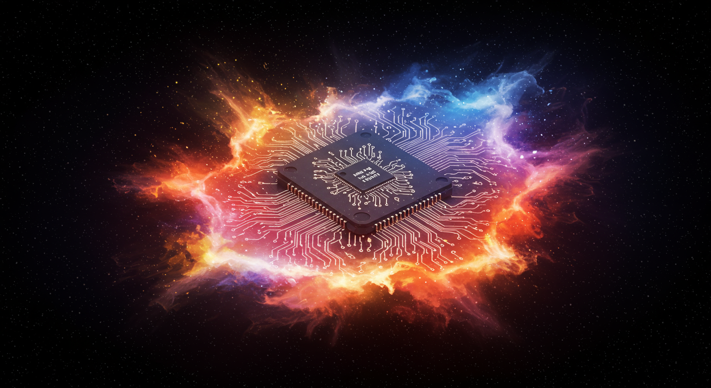 Eye-catching visual of Gemini 2.5, reasoning model, Google and AI technology vibes