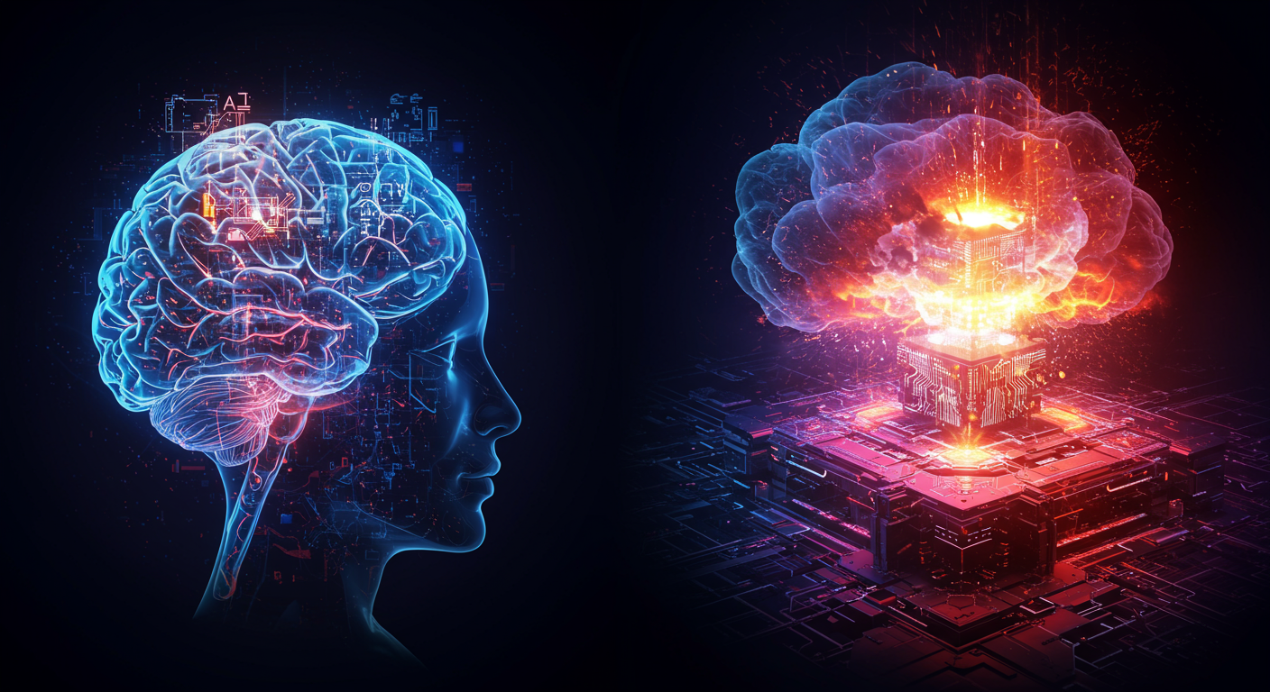 Eye-catching visual of AI, machine learning, data preparation
and AI technology vibes