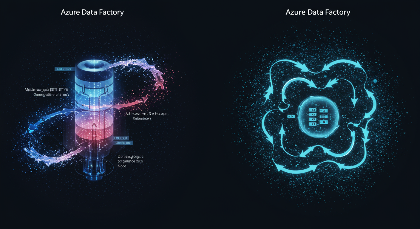 Azure Data Factory, ETL framework, metadata-driven
 AI technology illustration