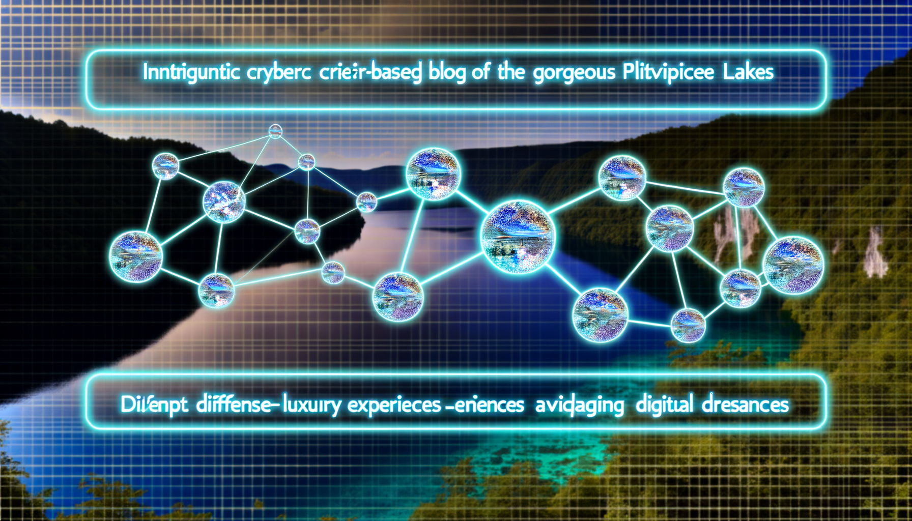 Plitvice Lakes National Park, Croatia, luxury travel blog
 lifestyle illustration