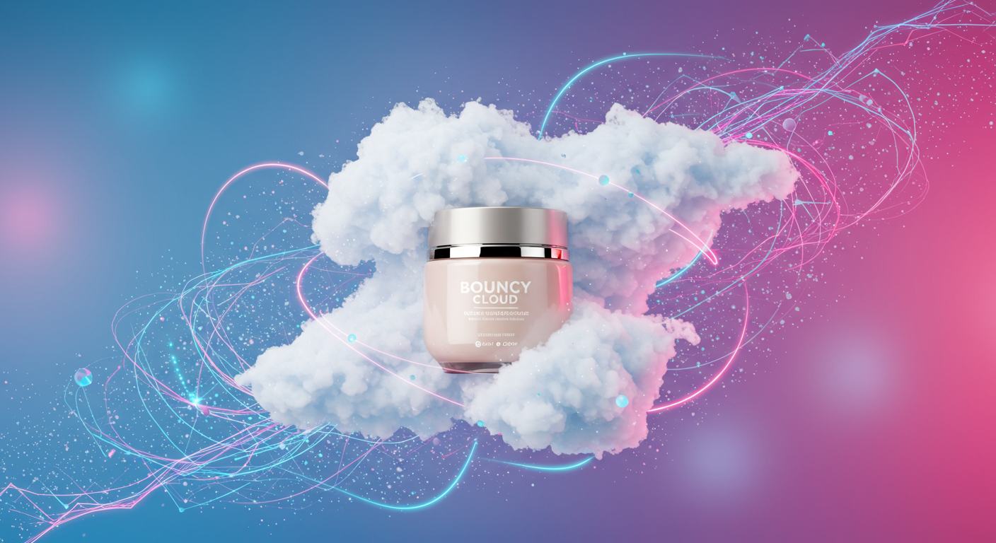 bouncy skin, cloudlike skin, skincare
lifestyle illustration