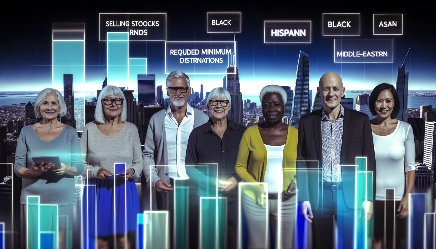 Future potential of Retirees, sell stocks, RMDs
represented visually