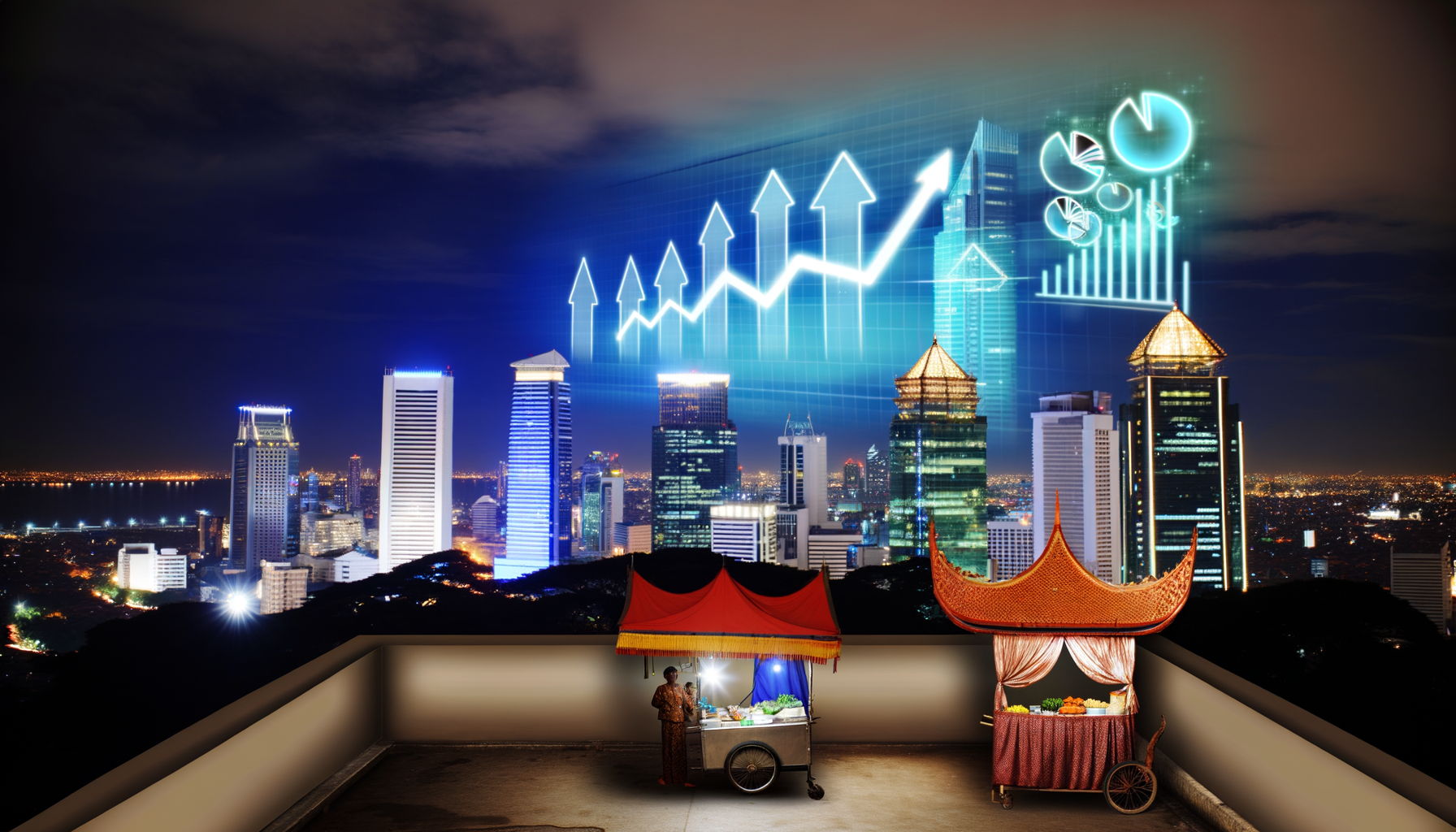 Future potential of Jakarta, luxury living, travel blog represented visually