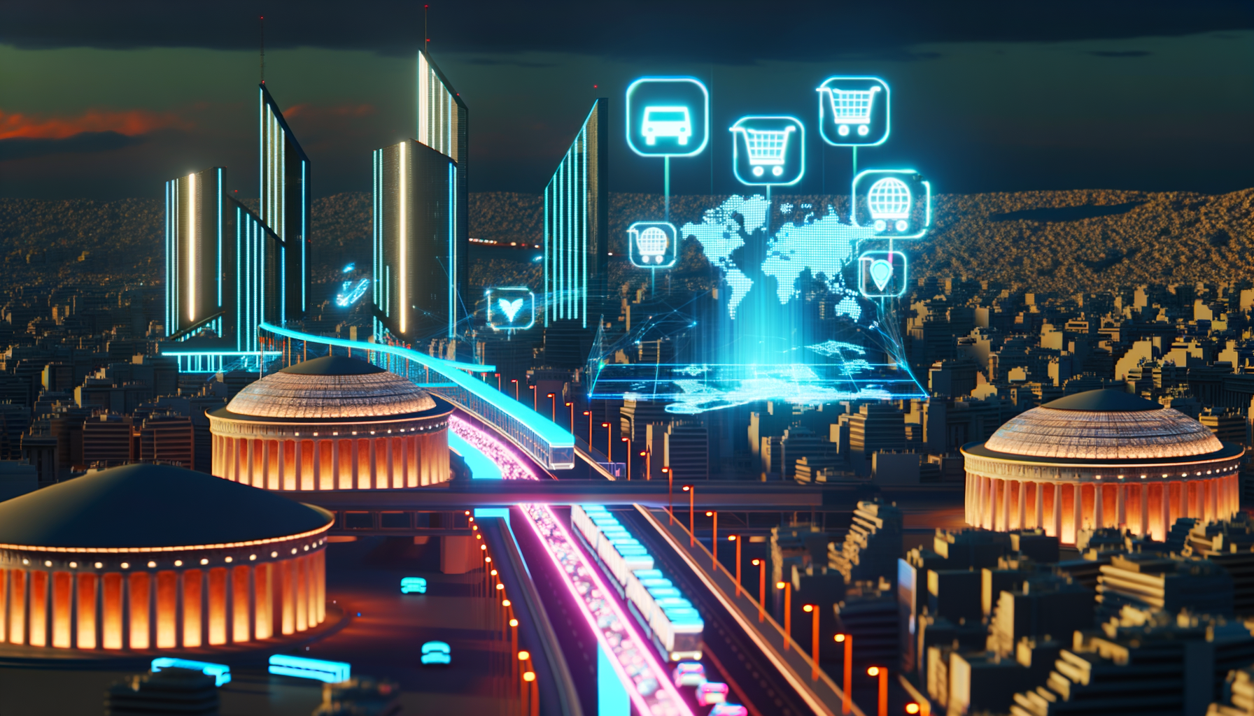 Future potential of Greece, Athens, luxury travel represented visually