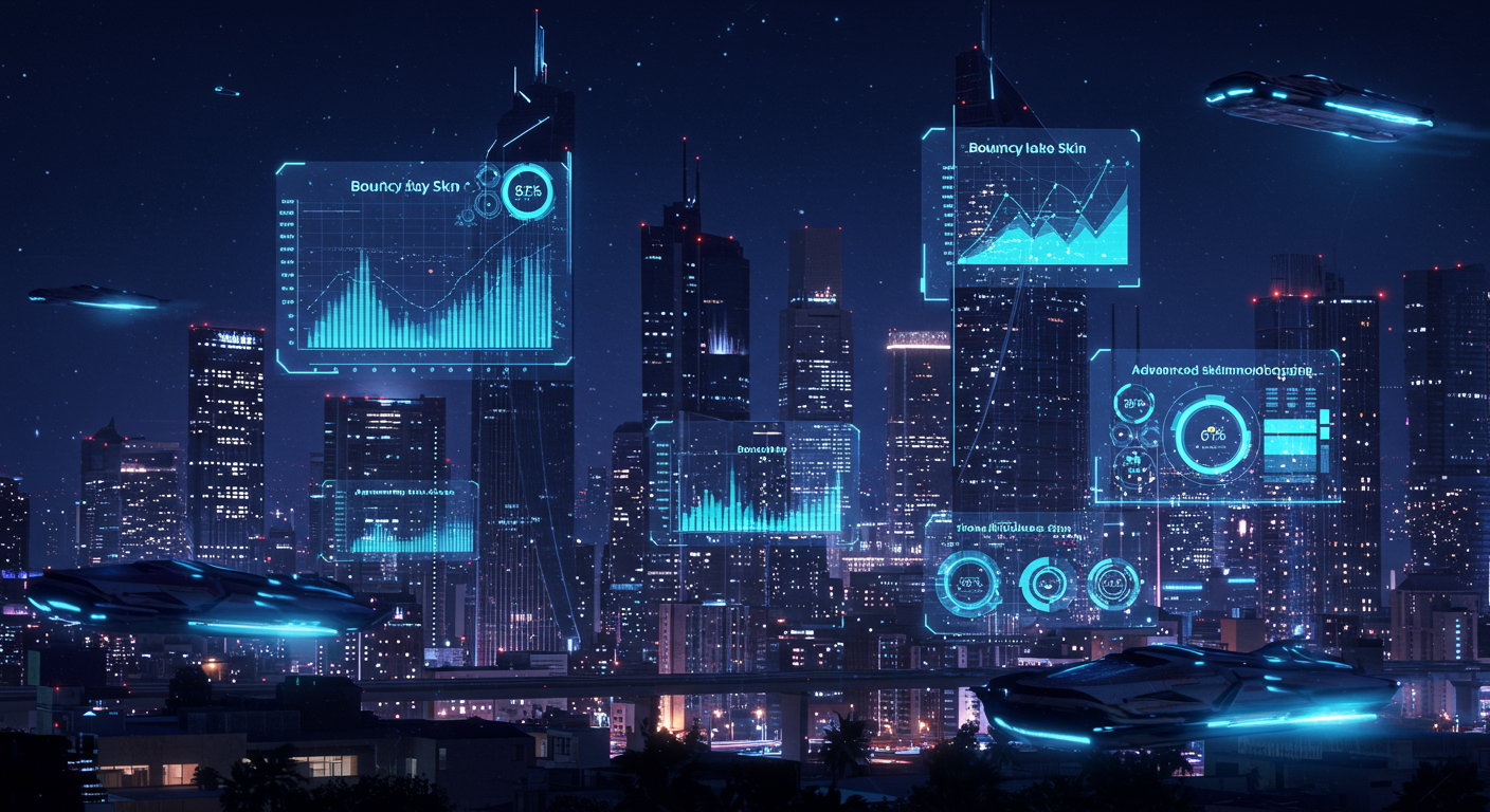 Future potential of bouncy skin, cloudlike skin, skincare
represented visually