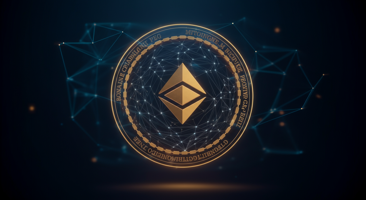 Binance-Peg WETH WETH technology and blockchain network illustration