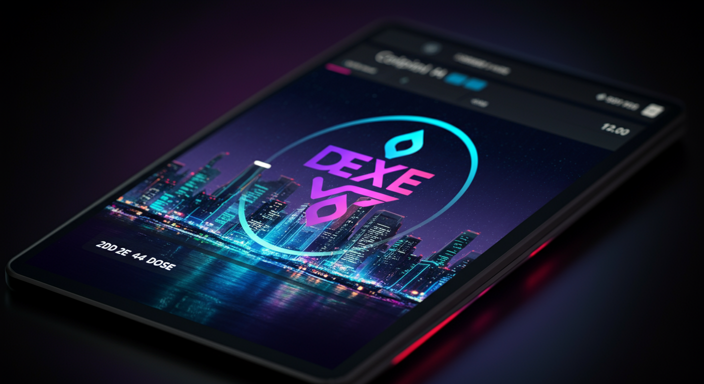 Eye-catching visual of DEXE and cryptocurrency vibes