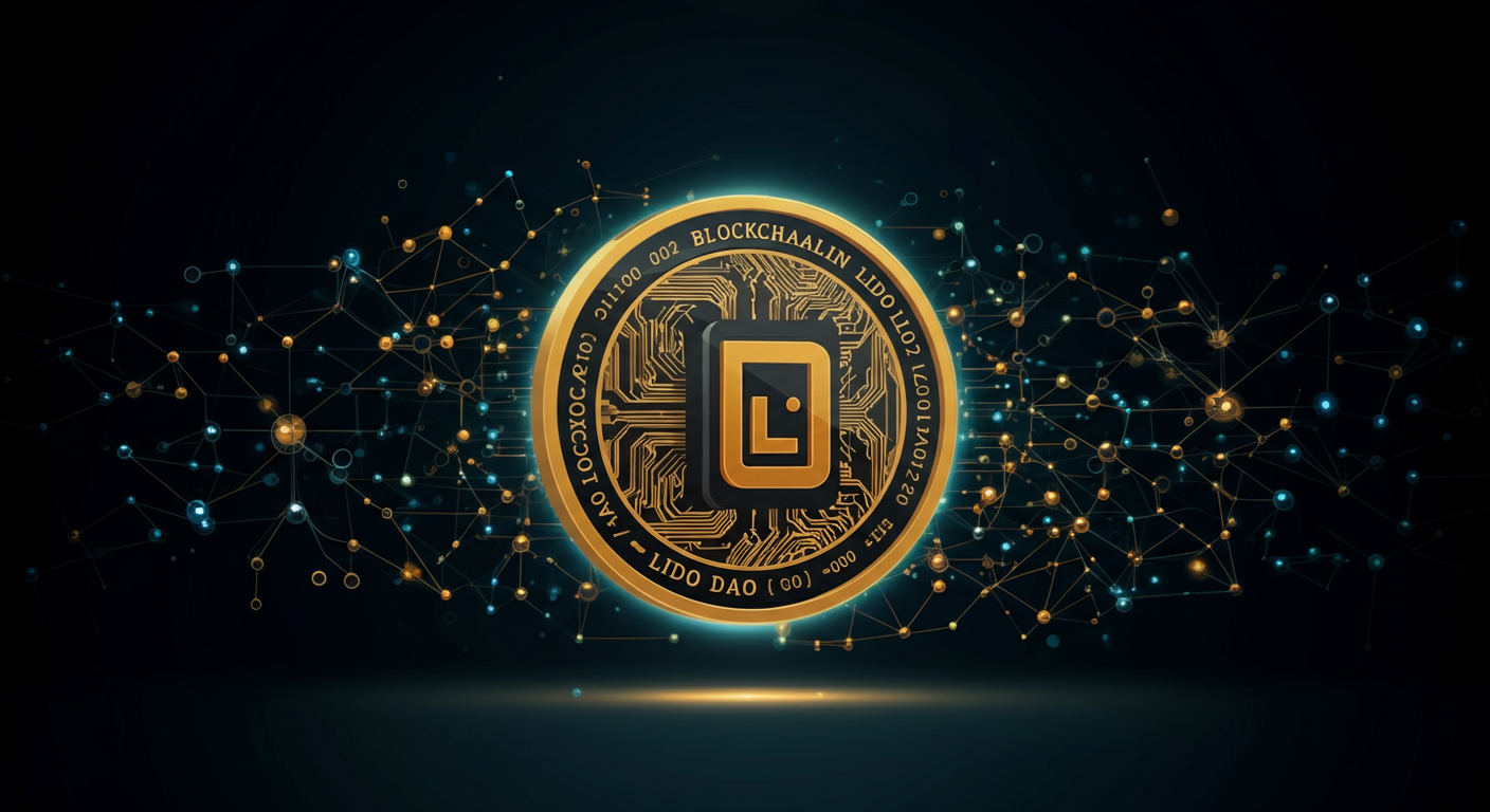 Lido DAO LDO technology and blockchain network illustration