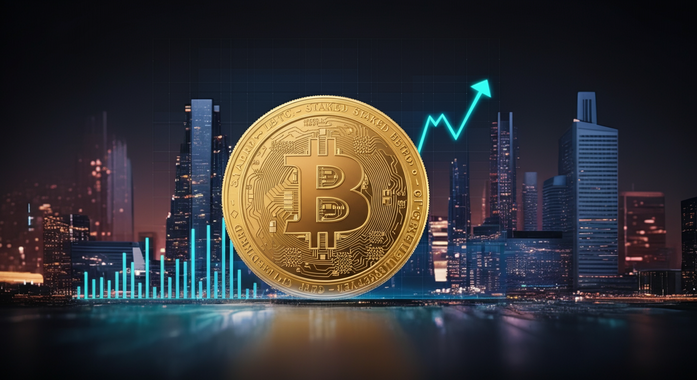 Future potential of Lombard Staked BTC LBTC represented visually