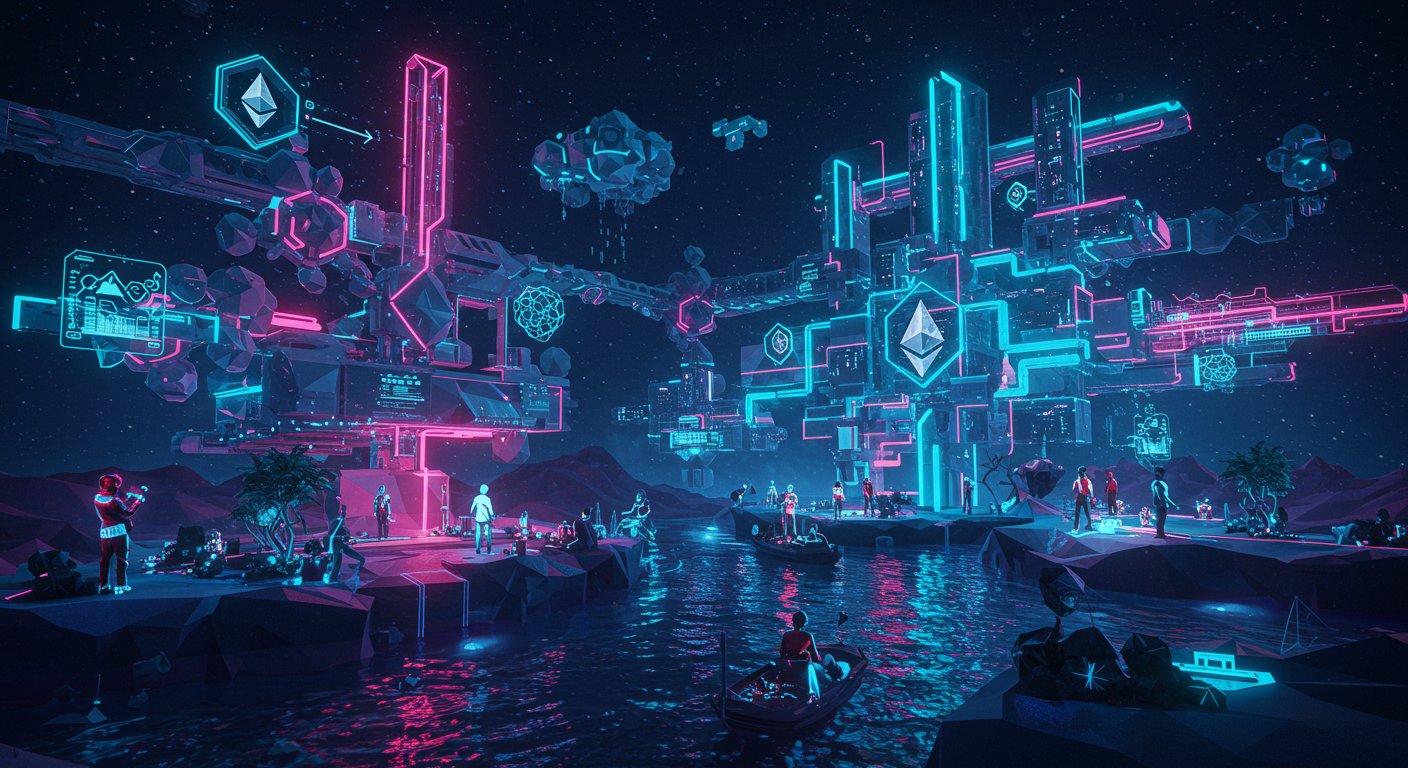 Eye-catching visual of Ethereum scalability, based rollups, decentralization
and Metaverse vibes