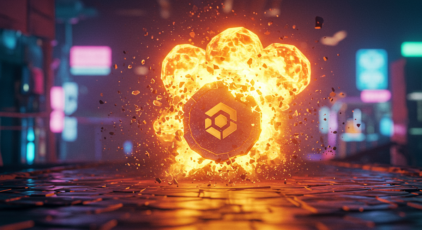 Eye-catching visual of GateToken, token burn, blockchain
and Metaverse vibes