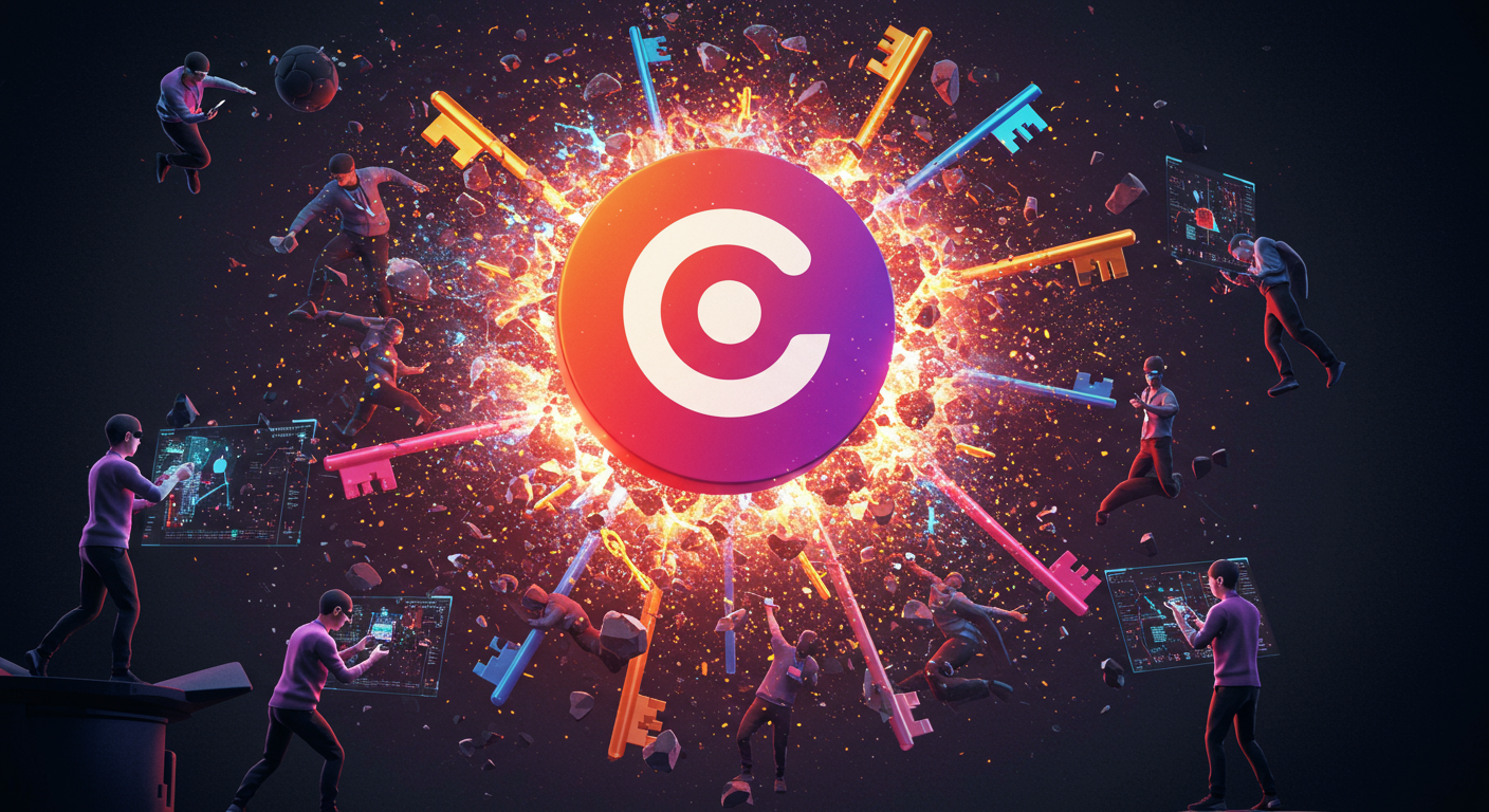 Eye-catching visual of Coinbase, bug bounty, smart contracts
and Metaverse vibes