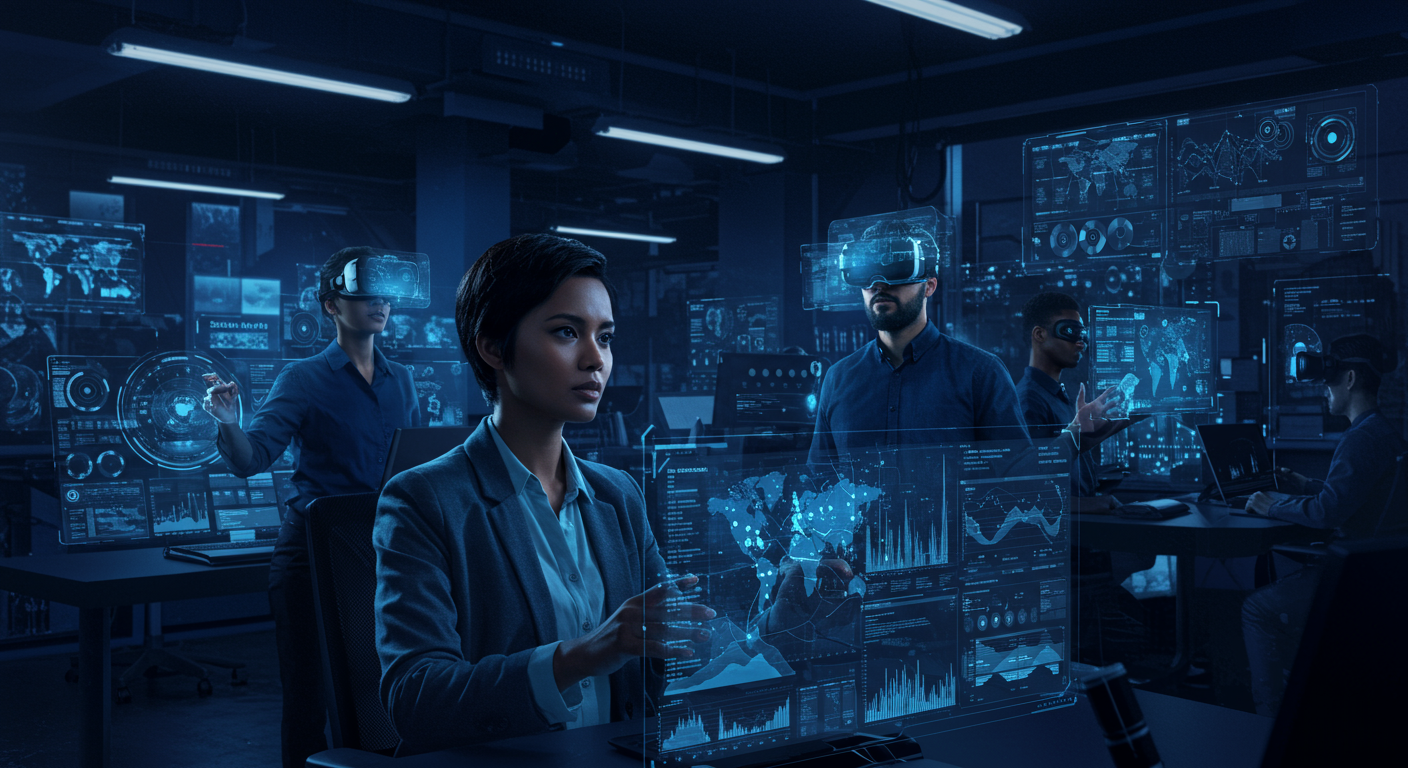 Eye-catching visual of XR, security, enterprise and Metaverse vibes