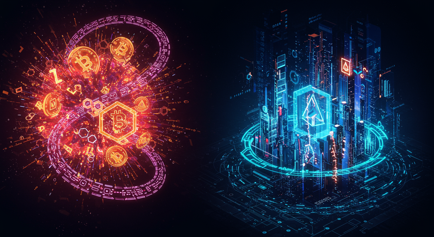 Eye-catching visual of Web3, crypto infrastructure, innovation
and Metaverse vibes