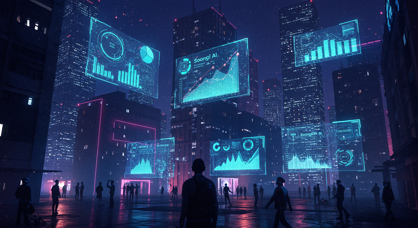 Future potential of Sogni AI, mainnet launch, decentralized AI
represented visually