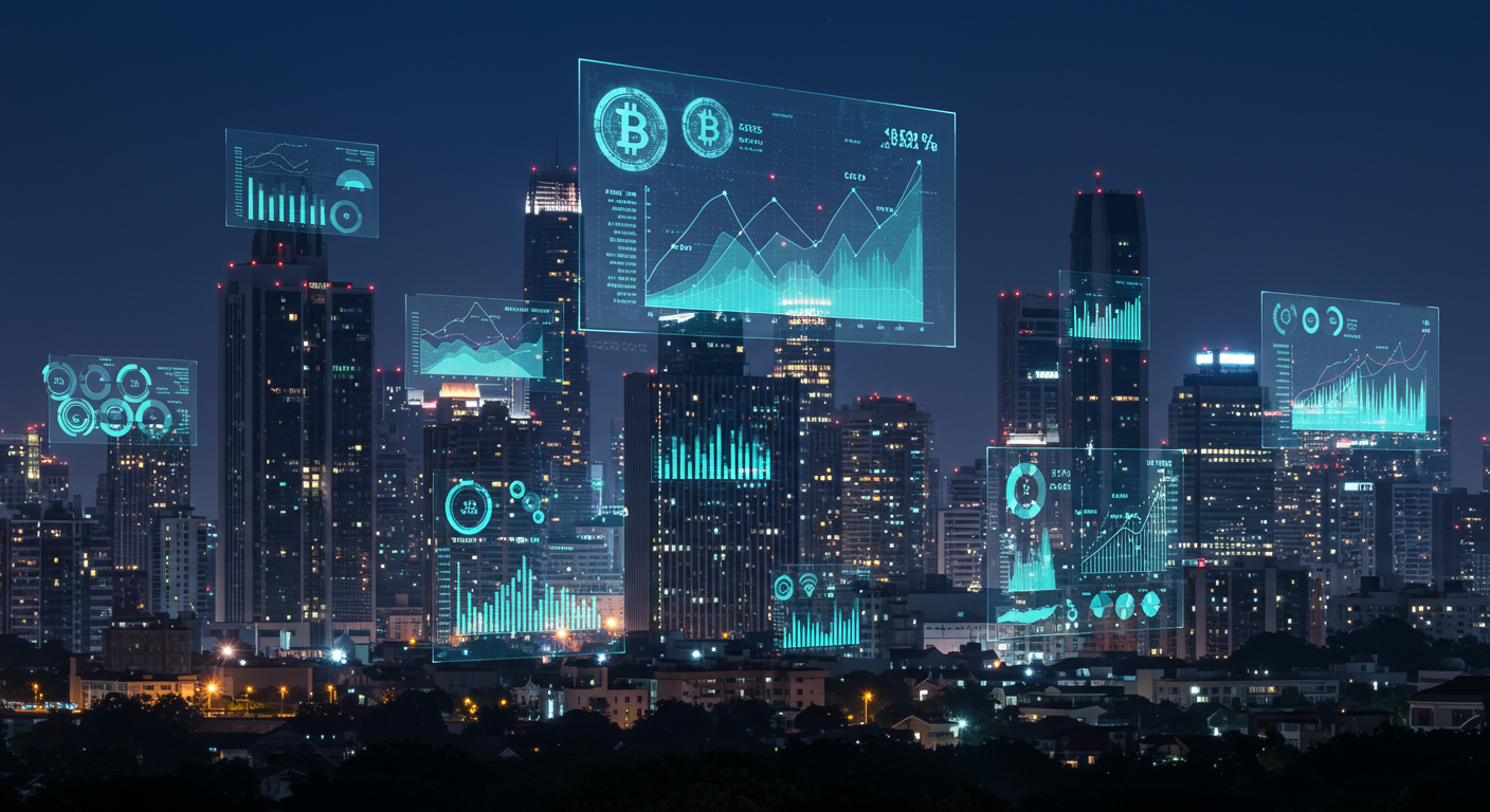 Future potential of artificial intelligence, Bitcoin mining, sustainable AI infrastructure
represented visually