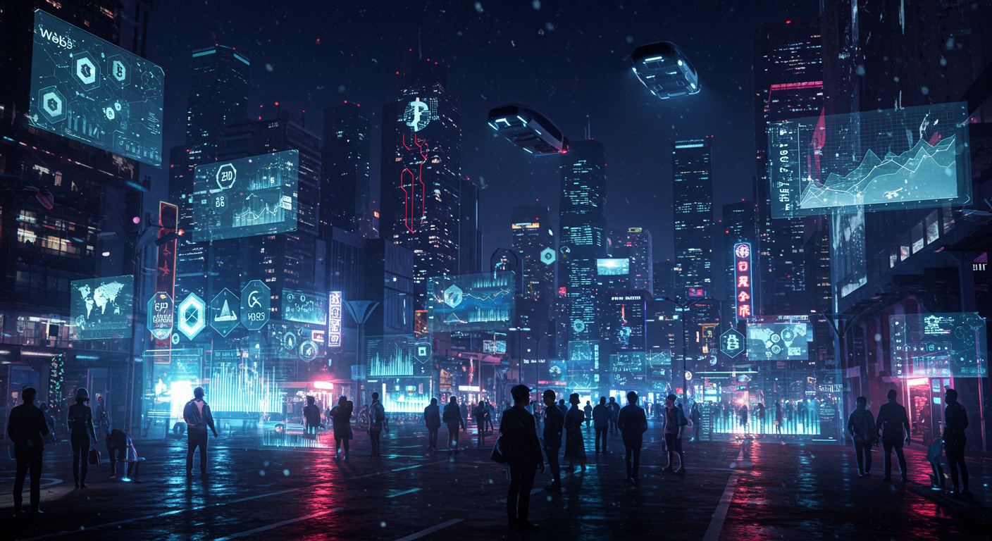 Future potential of Web3, crypto infrastructure, innovation
represented visually