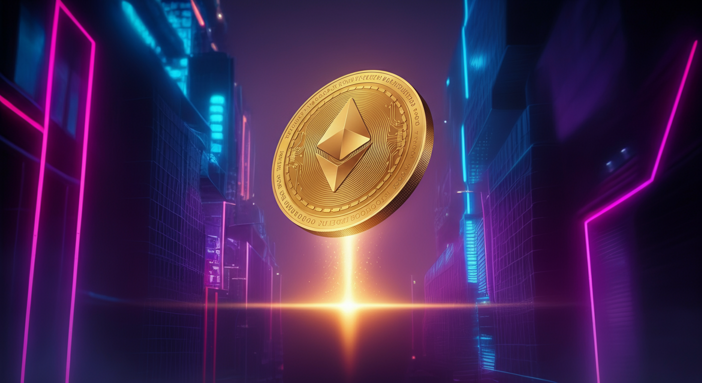 Eye-catching visual of Rocket Pool ETH RETH and cryptocurrency vibes