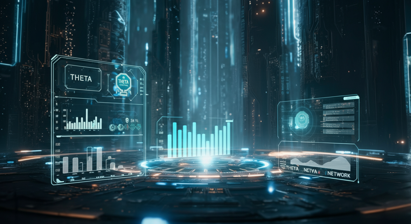 Future potential of Theta Network THETA represented visually