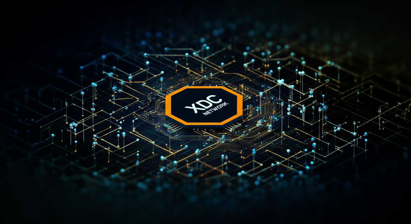 XDC Network XDC technology and blockchain network illustration