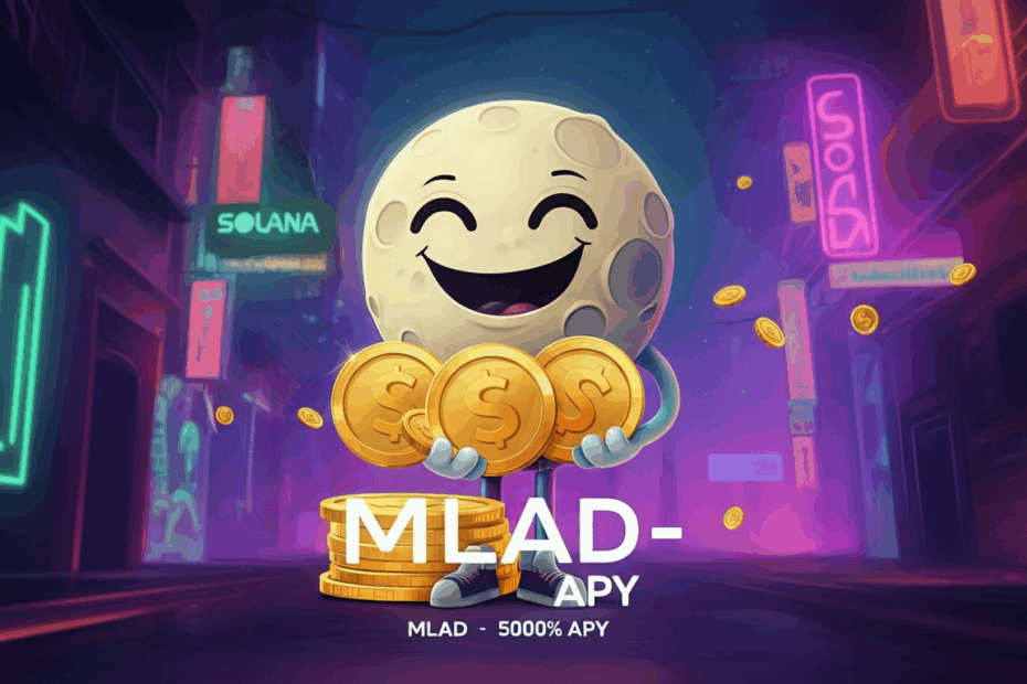ムーンラッド (MLAD): 5000% ステーキングAPY! 新ミームトークンICO