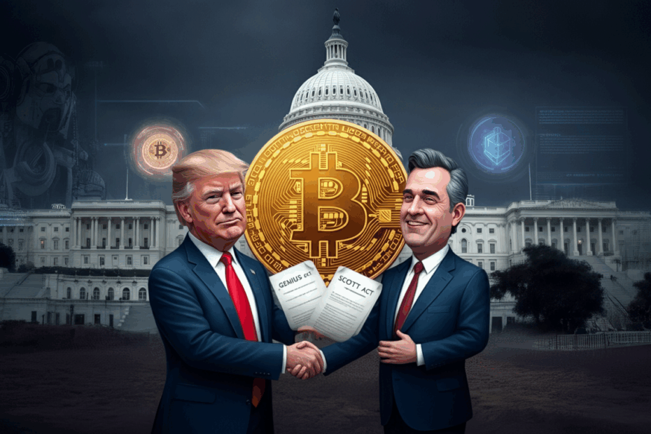 米下院、GENIUS法と反CBDC法を可決！仮想通貨とビットコインの未来を左右する？