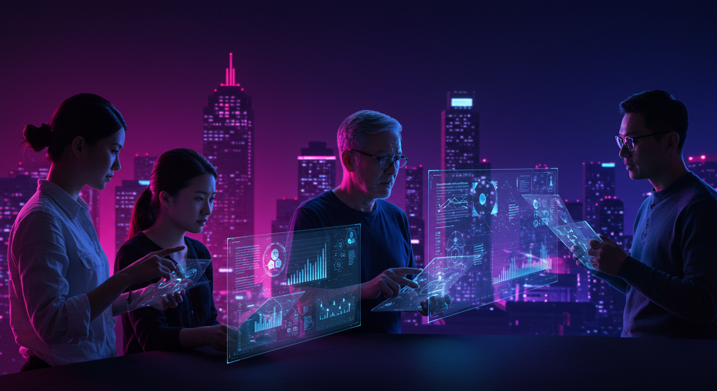 Eye-catching visual of AI skills, job seekers, employment data
and AI technology vibes