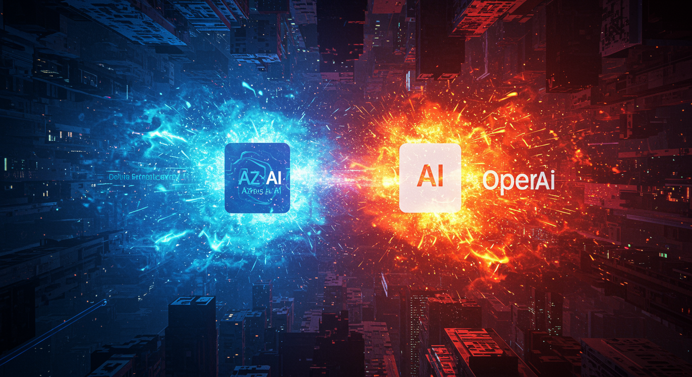 Eye-catching visual of Deep Research, Azure AI, OpenAI
and AI technology vibes