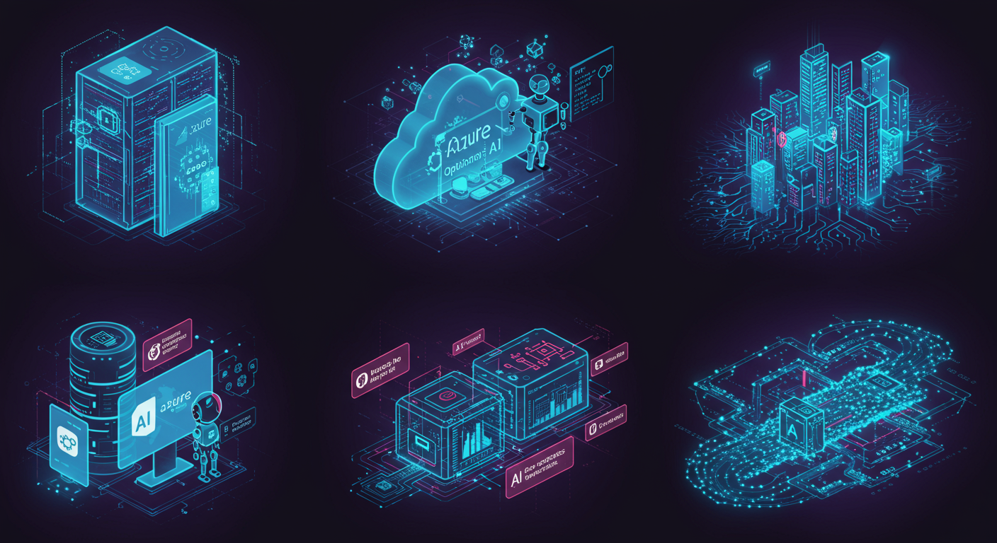 Eye-catching visual of Azure, AI, Cost Optimization
and AI technology vibes