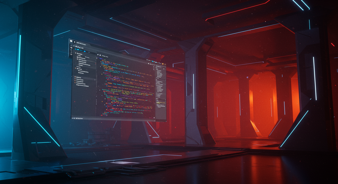Eye-catching visual of agentic IDE, AI coding, Windsurf
and AI technology vibes