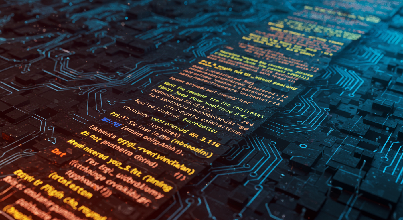 Eye-catching visual of Python 3.14, free-threading, type-checking and AI technology vibes