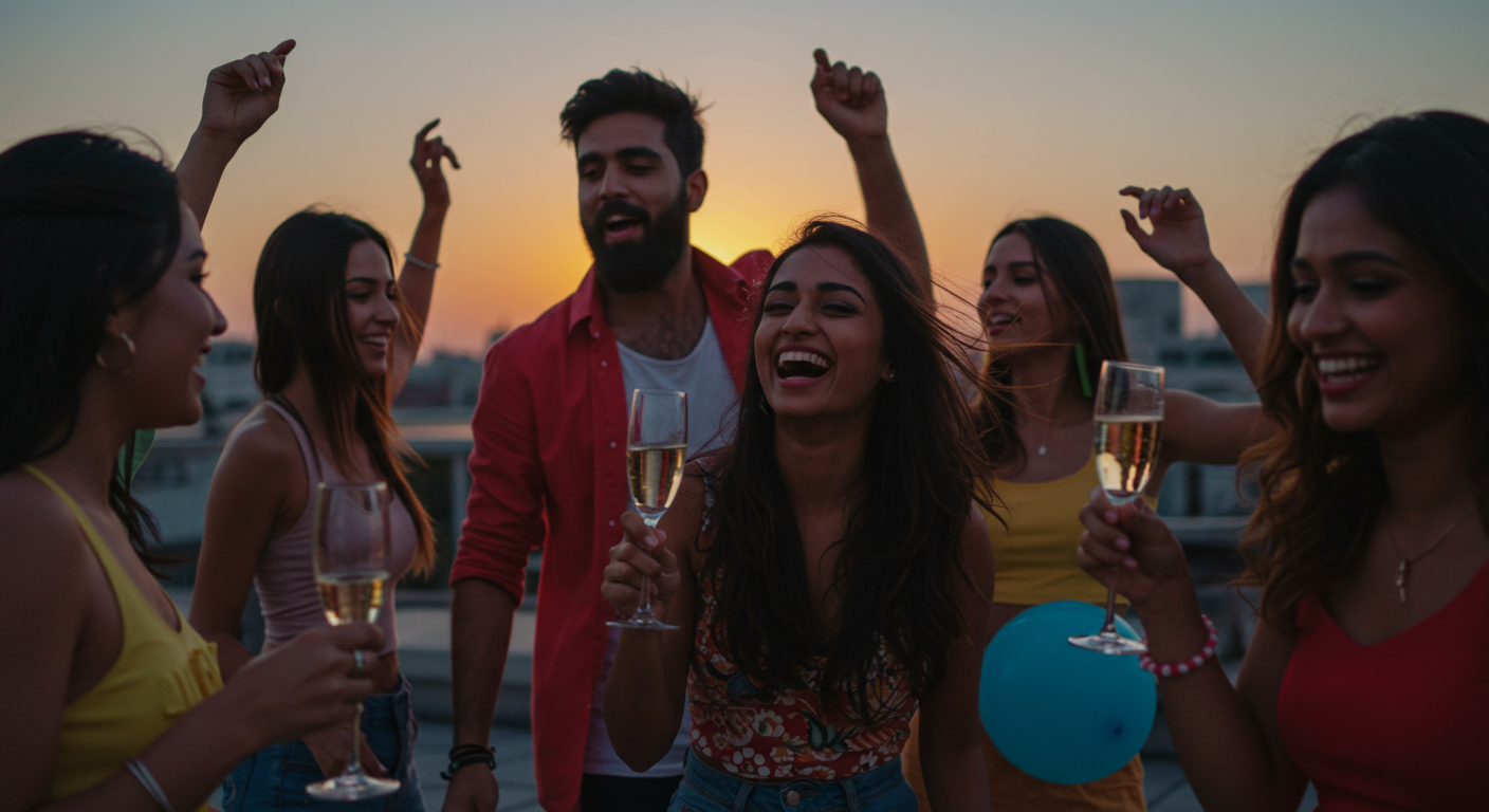 Eye-catching visual of happiness, well-being, mental health
and lifestyle vibes