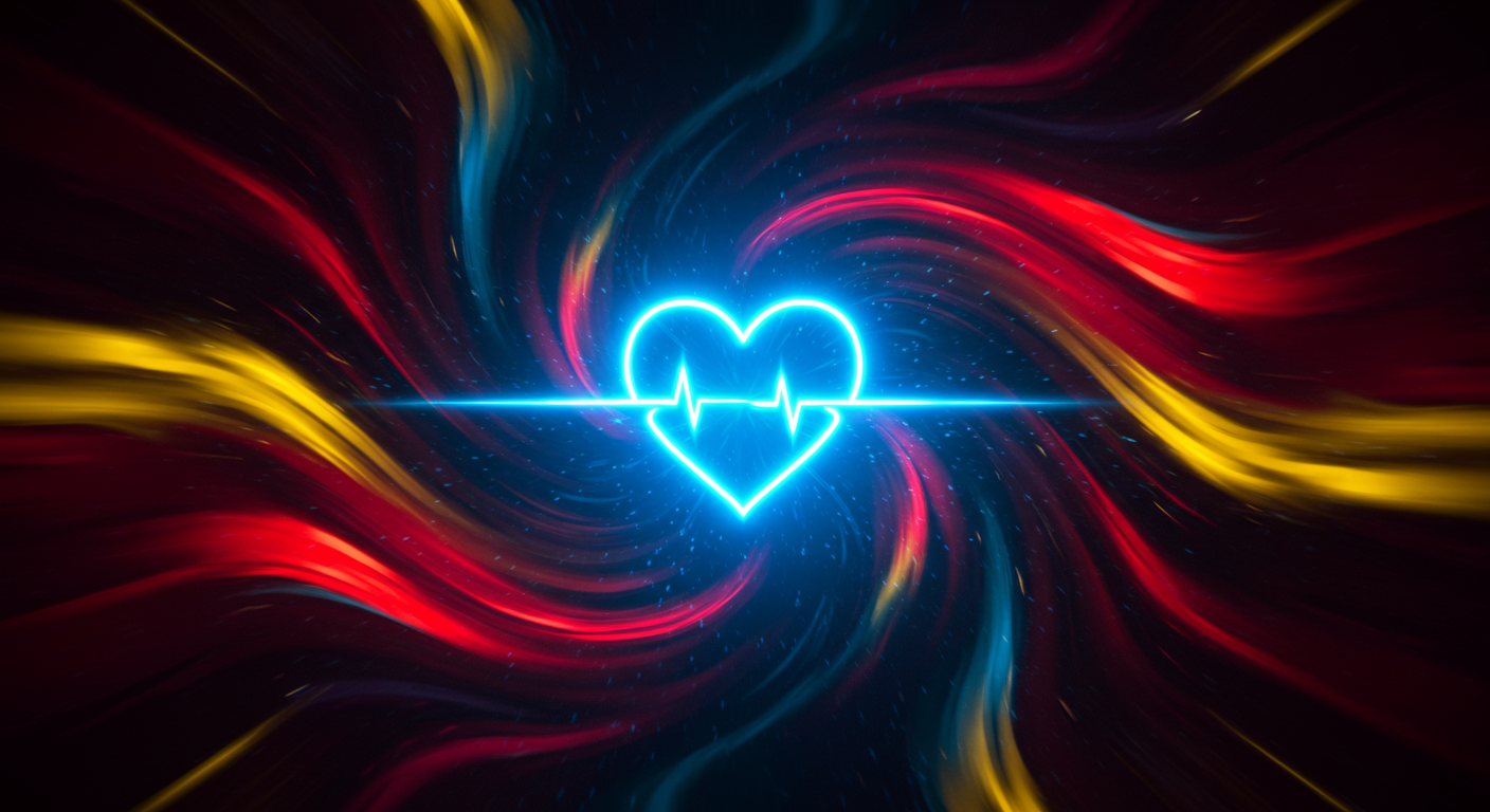 Eye-catching visual of heart, health
and lifestyle vibes