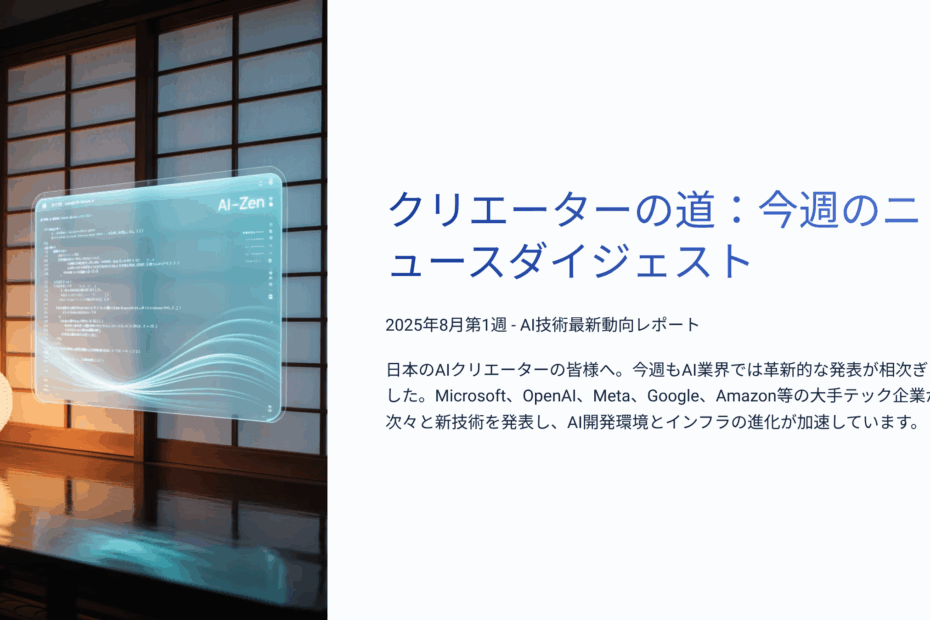 2025年最新AI技術動向｜.NET Aspire 9.4・OpenAI・Meta AI投資等10選