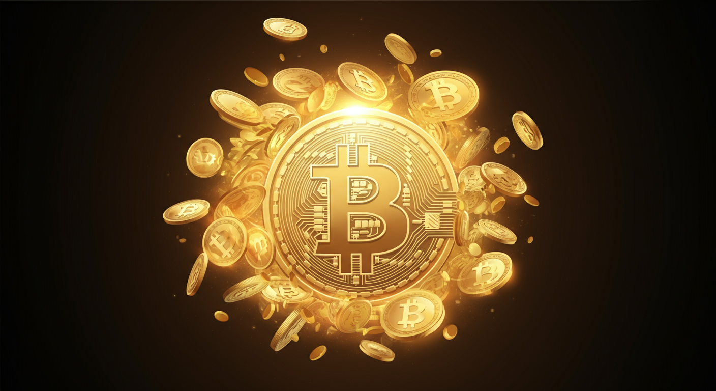 Bitcoin BTCの世界観と仮想通貨らしさが伝わるビジュアル