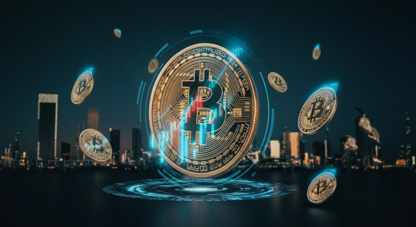 Bitcoin BTCの将来性を象徴するビジュアル