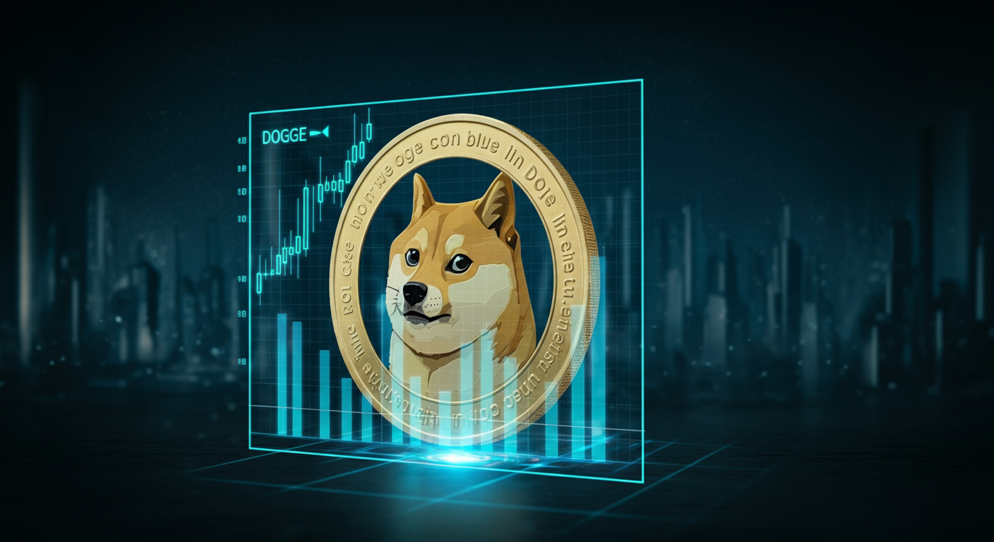 Dogecoin DOGEの将来性を象徴するビジュアル