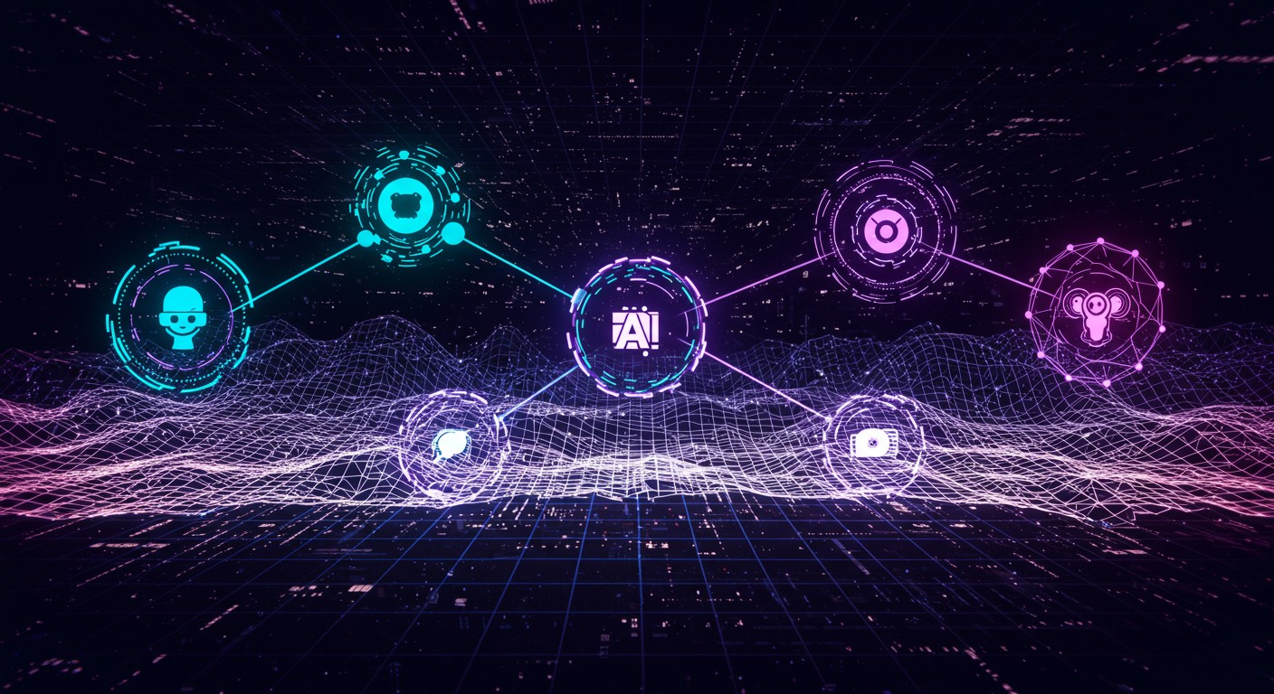 現在注目されているメタバースプラットフォーム5選 technology and blockchain network illustration