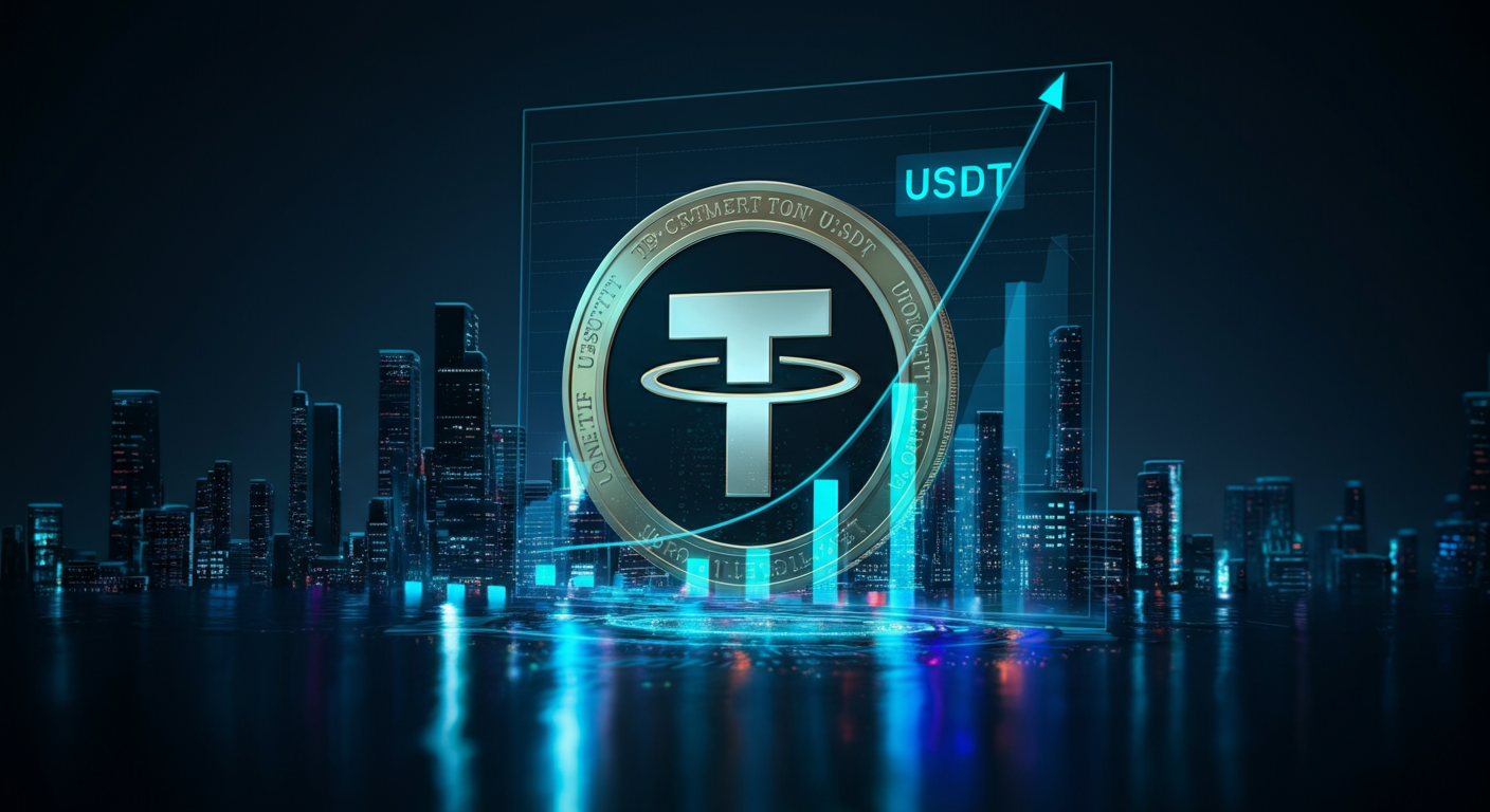 Tether USDTの将来性を象徴するビジュアル