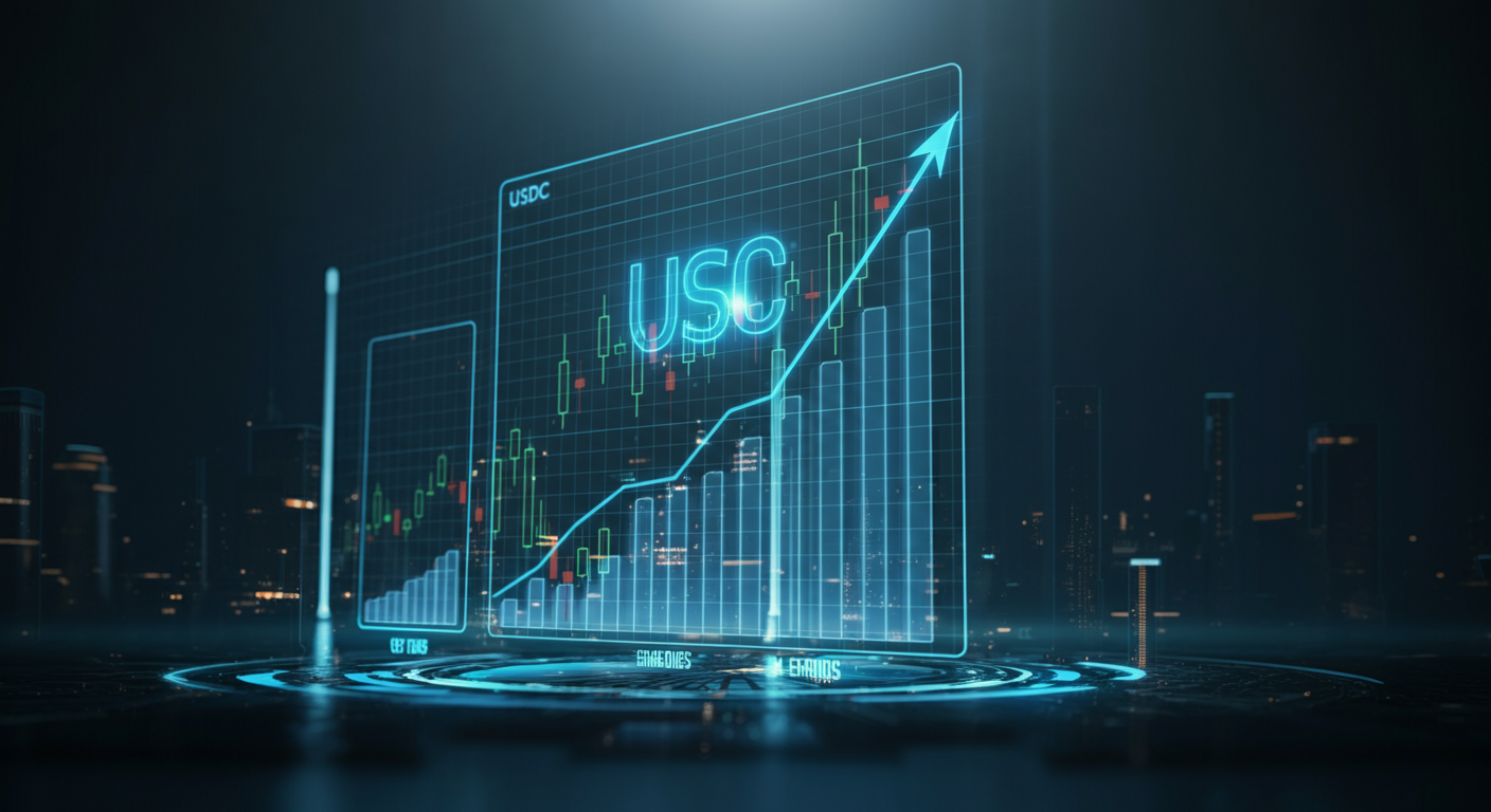 USDC の将来性を象徴するビジュアル